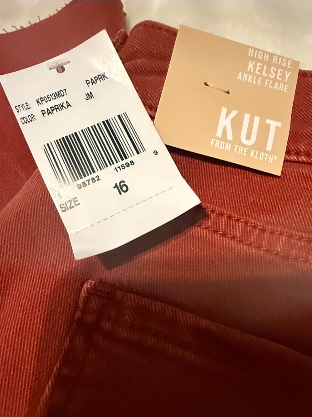 Kut from the Kloth Paprika High-Rise Ankle Flare Jeans - Picture 3 of 7